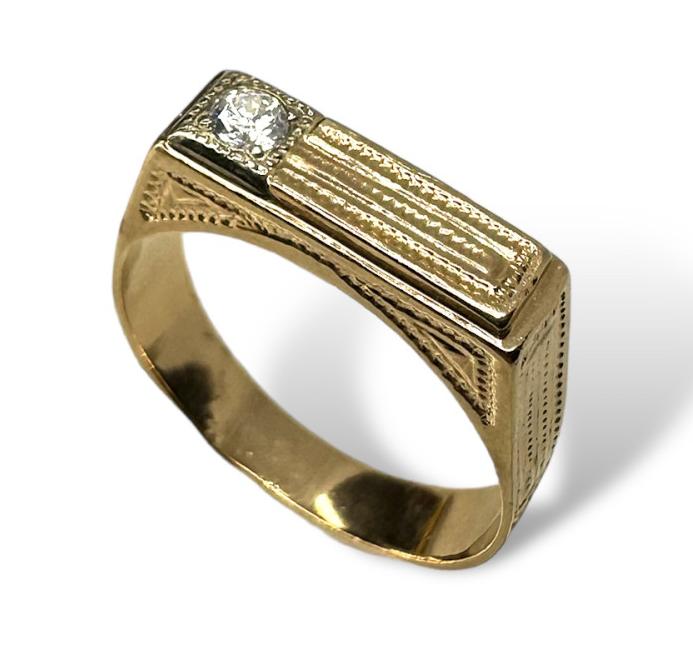 Перстень из красного и белого золота с цирконием (33746164) 0