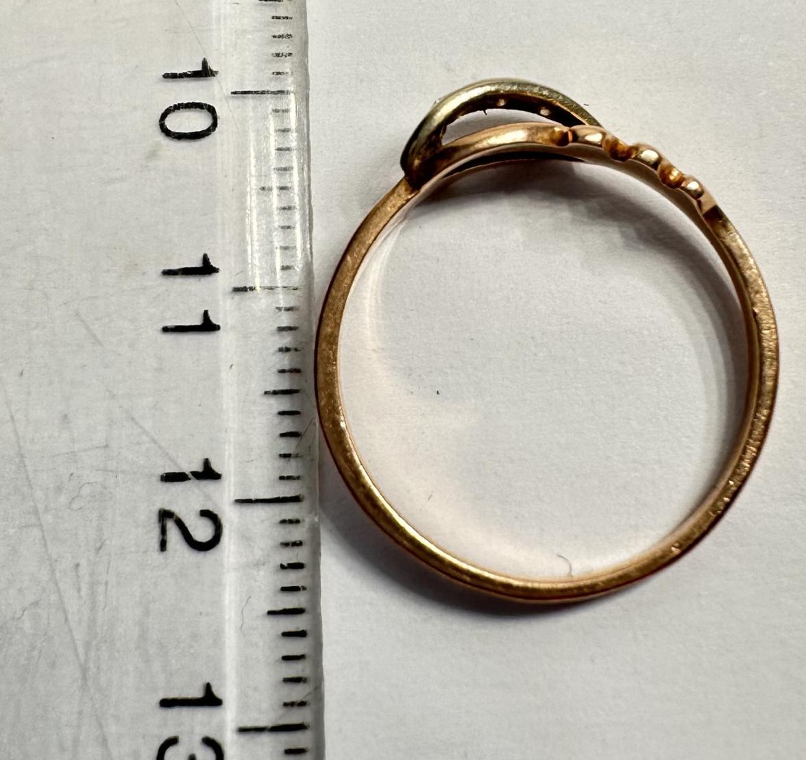 Кольцо из красного золота с цирконием (33686005) 2