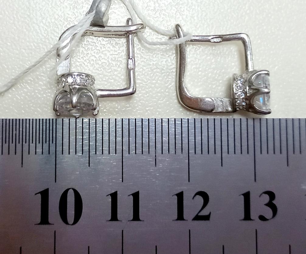 Срібні сережки з цирконієм (28652020) 1