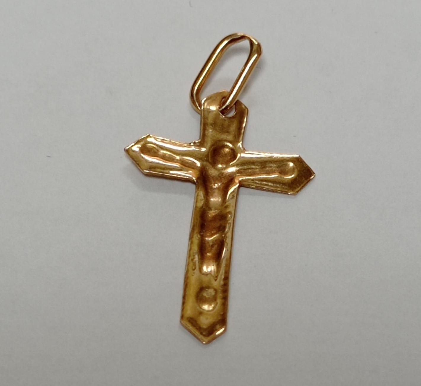 Підвіс-хрест з червоного золота (33827655) 2