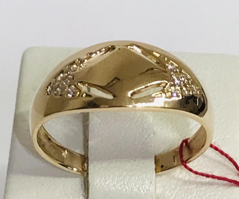 Кольцо из красного золота с цирконием (30256401) 1