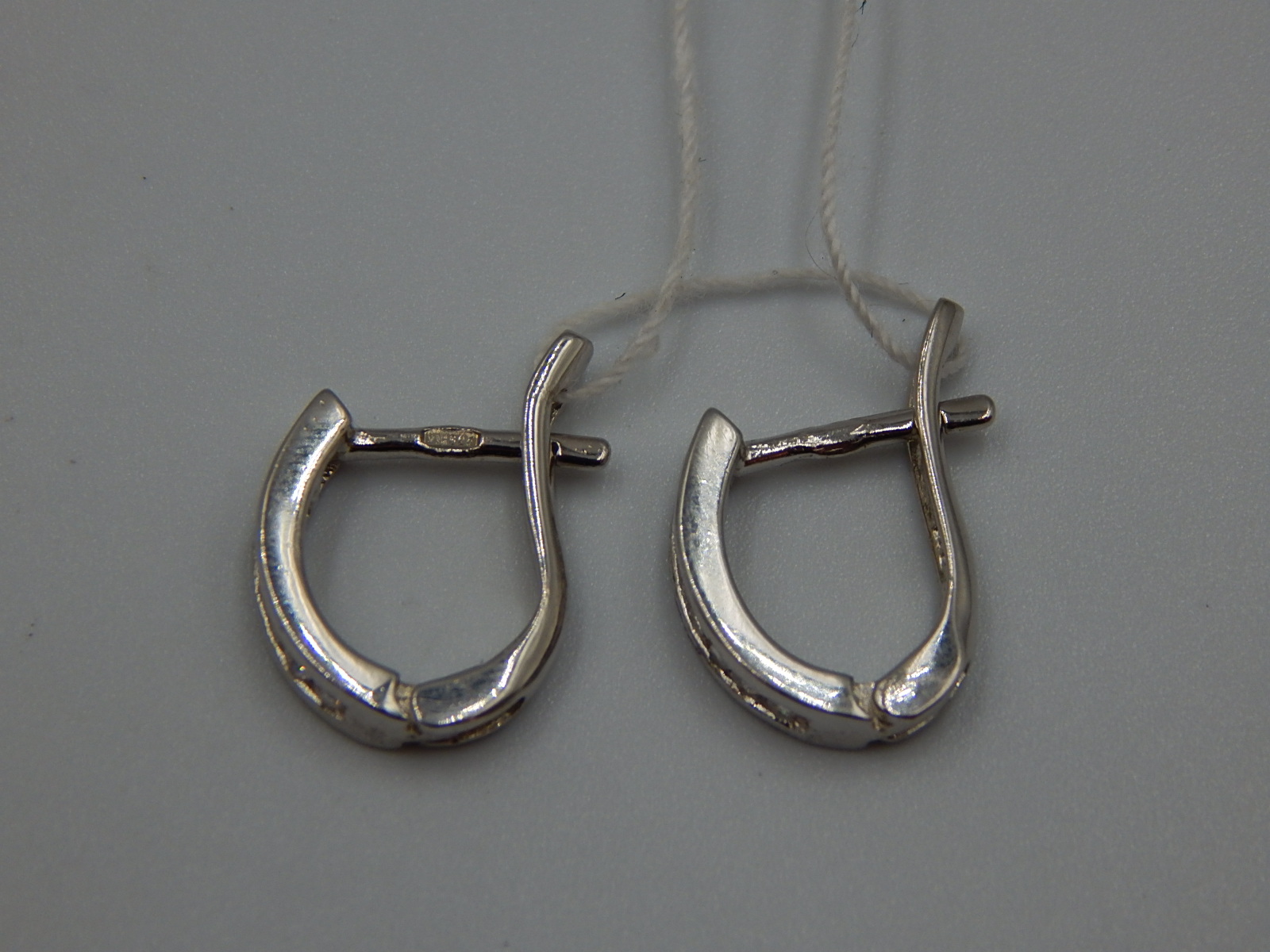 Серебряные серьги с цирконием (30535850) 4