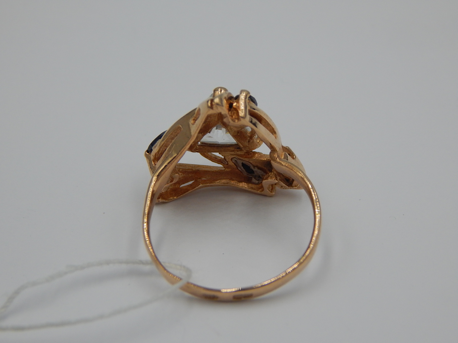 Кольцо из красного золота с цирконием (32427982) 5