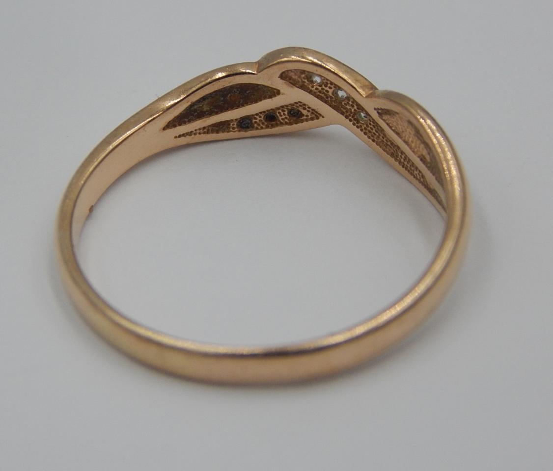 Кольцо из красного золота с цирконием (27752657) 6