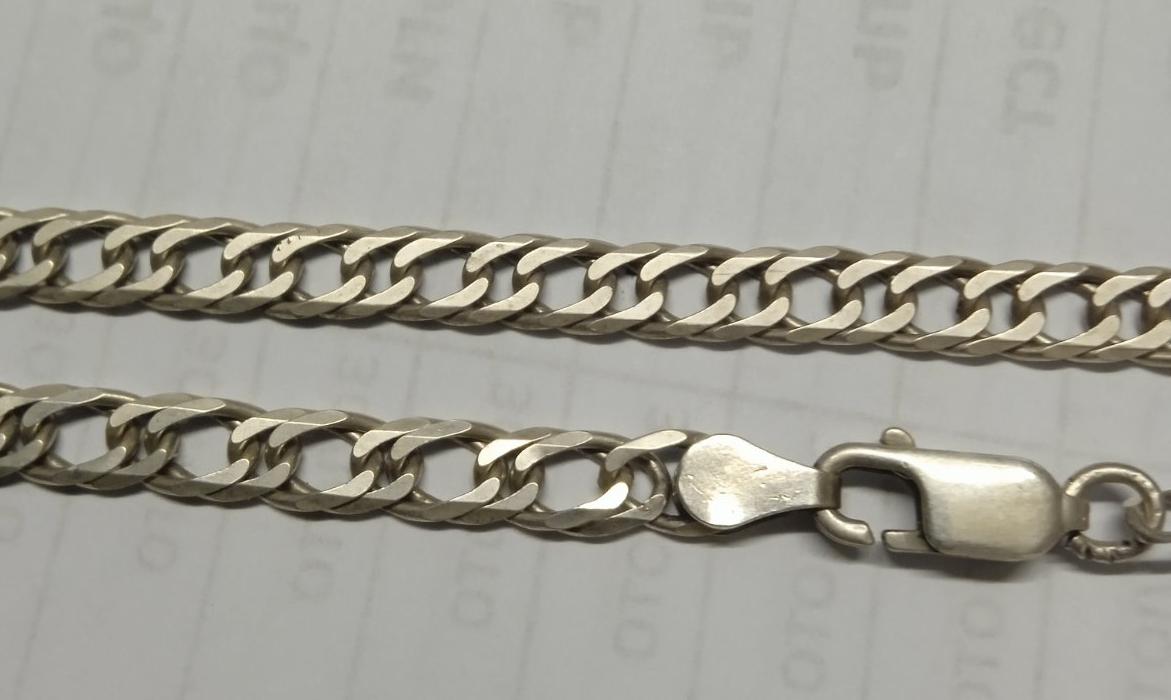 Серебряная цепь с плетением Двойной ромб (31497493) 2