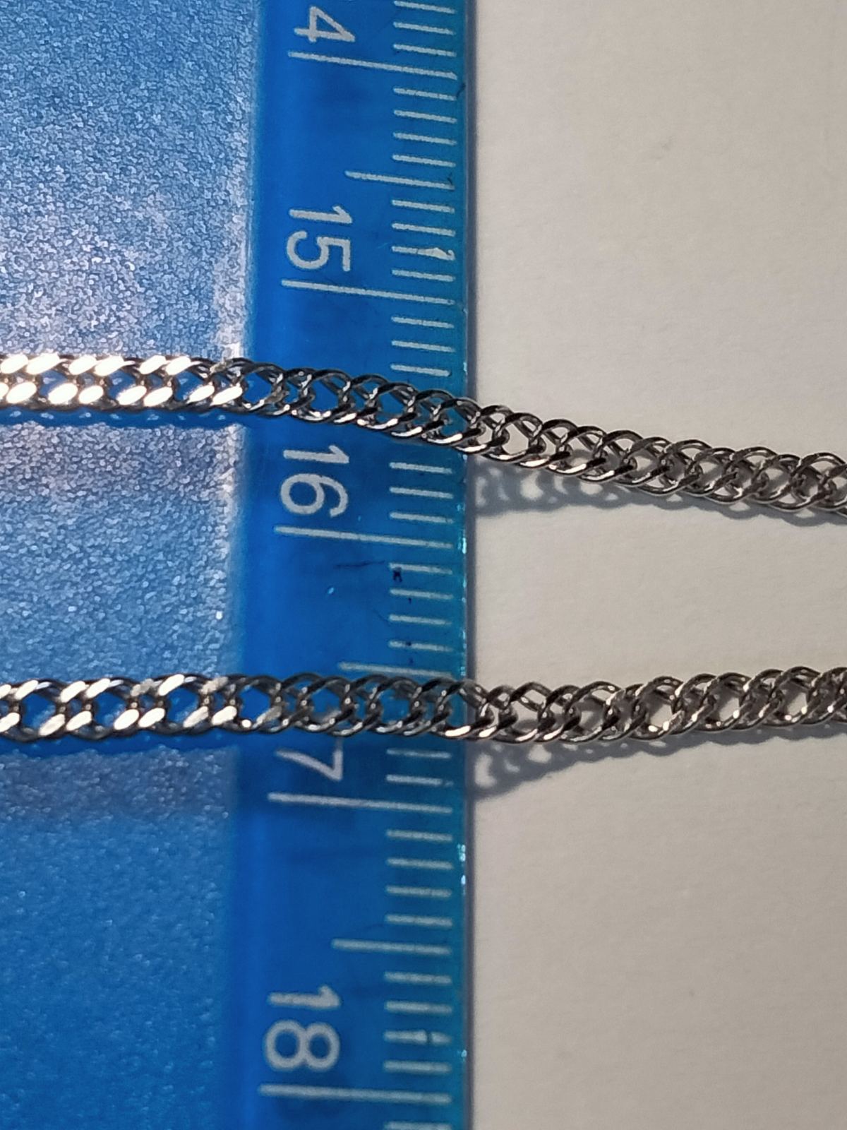 Серебряная цепь c плетением Двойной ромб  (30256667) 2