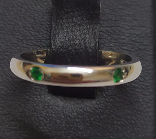 Серебряное обручальное кольцо с цирконием (29081501) 1