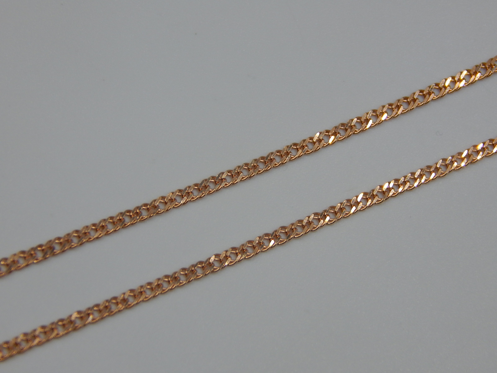 Ланцюжок з червоного золота з плетінням подвійний Ромб (33478802) 1