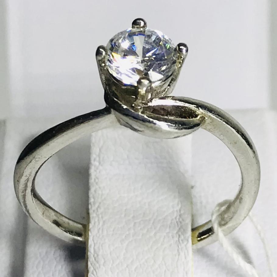Серебряное кольцо с цирконием (32483569) 0