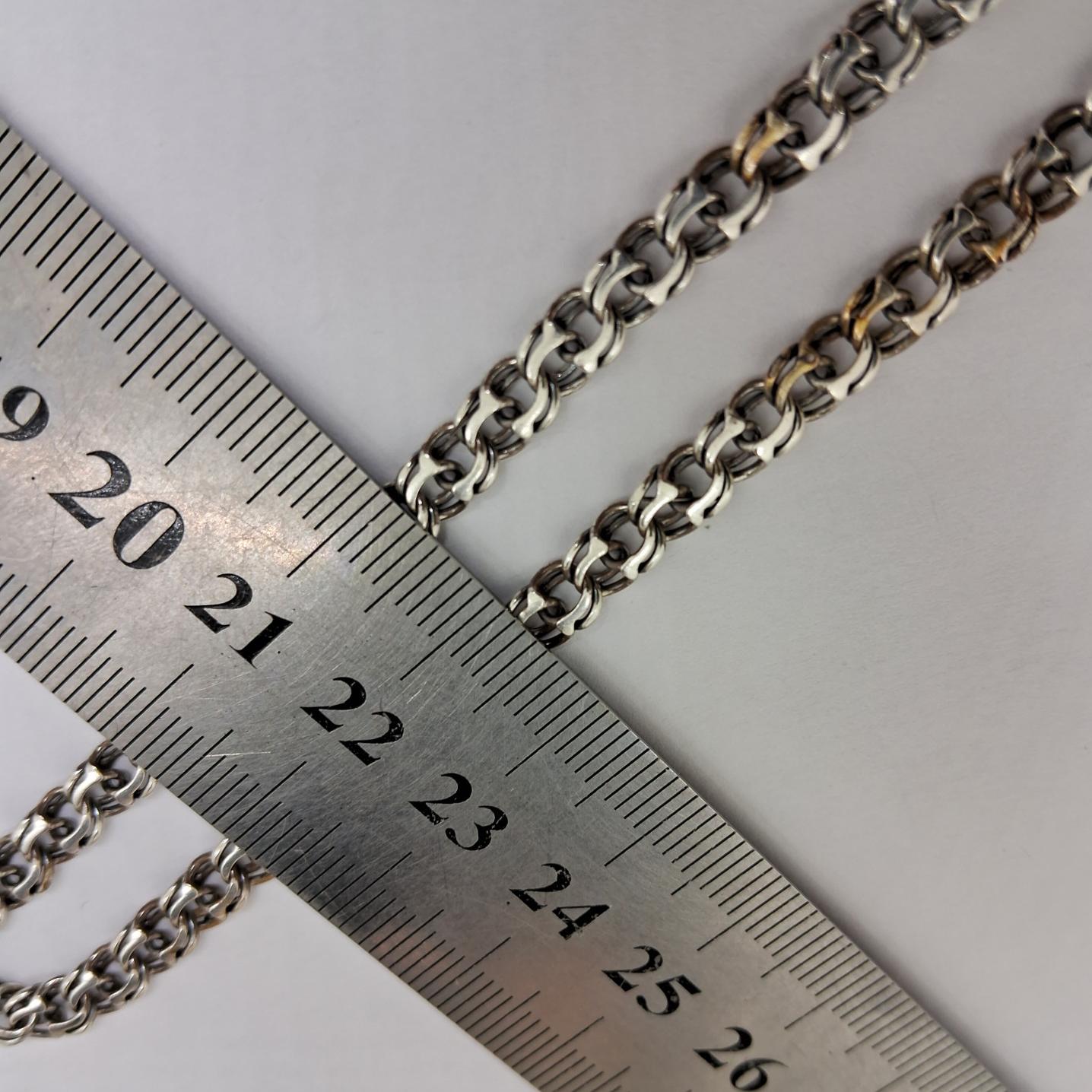 Серебряная цепь с плетением Бисмарк (32721660) 2