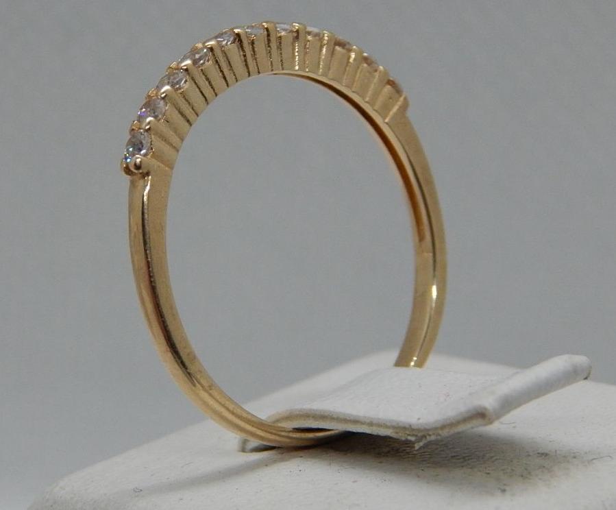 Кольцо из желтого золота с цирконием (30061545) 2