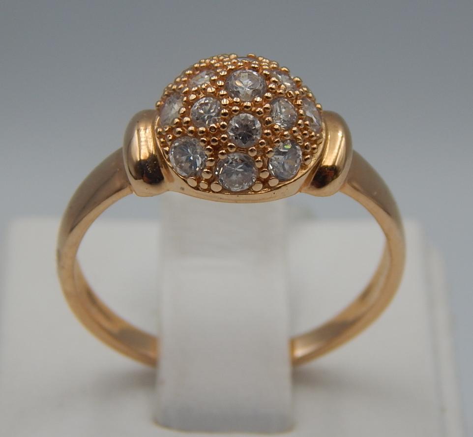 Кольцо из красного золота с цирконием (32376561) 0