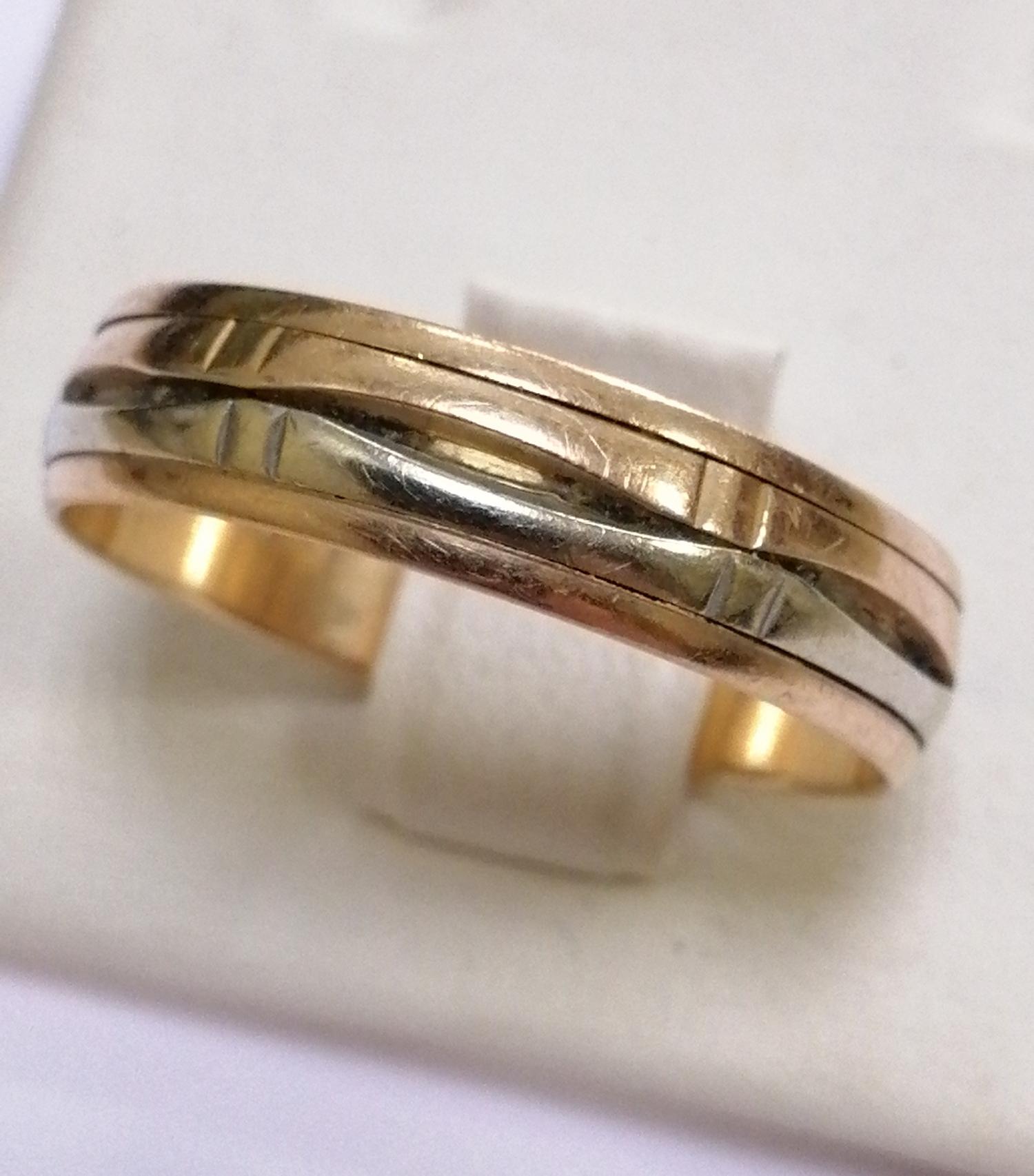 Обручальное кольцо из красного и белого золота (33930217)  0