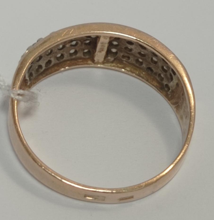 Кольцо из красного золота с цирконием (33715842) 3