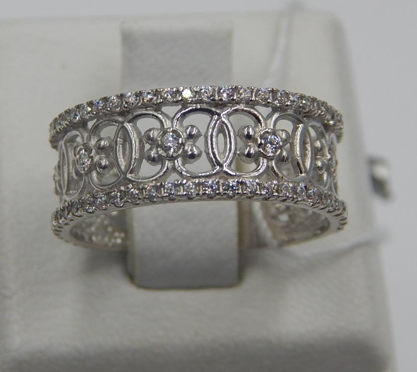 Серебряное кольцо с цирконием (33066856) 0