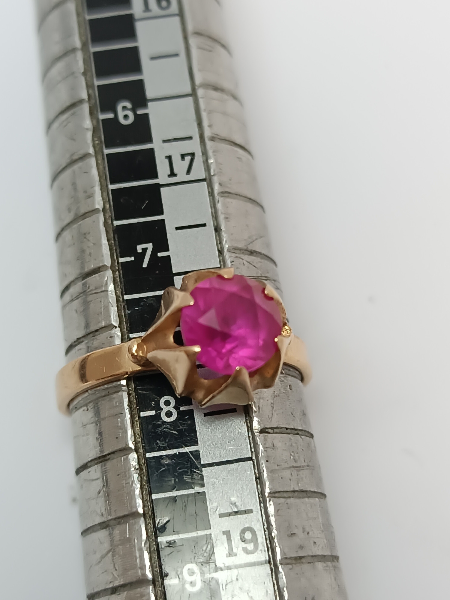 Кольцо из красного золота с рубином (33252397) 2