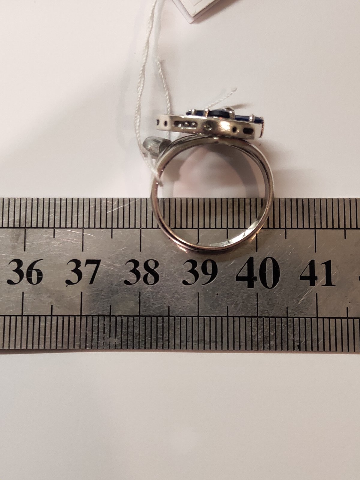 Серебряное кольцо с цирконием (30609975) 7