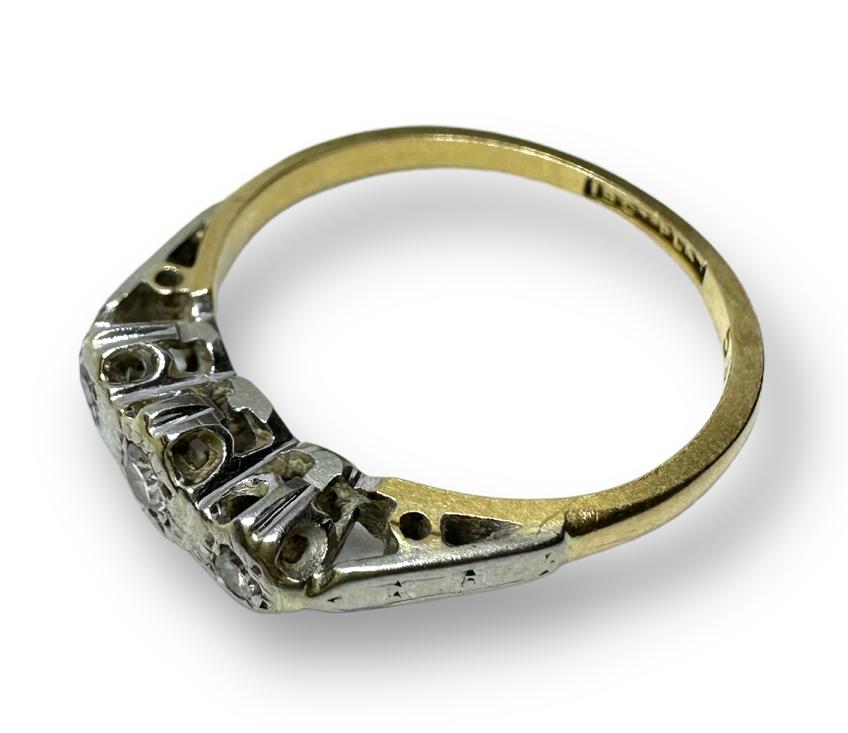 Кольцо из желтого и белого золота с бриллиантом (-ми) (29610072) 2
