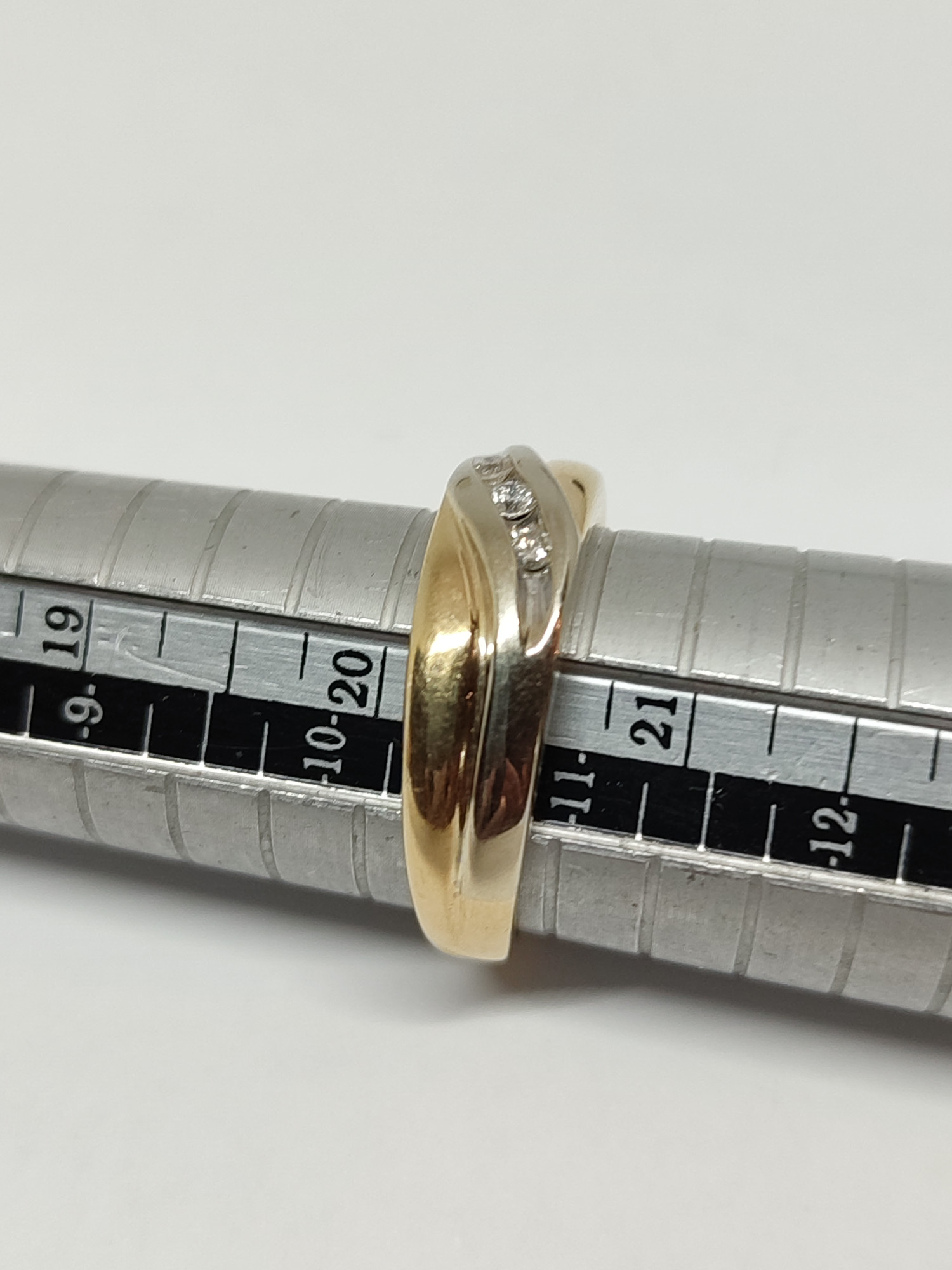 Кольцо из желтого и белого золота с бриллиантом (-ми) (32010512) 9