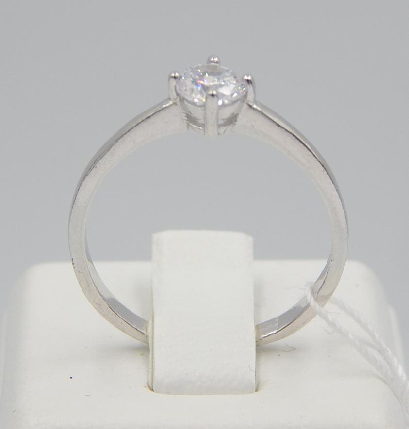 Серебряное кольцо с цирконием (30518787) 1