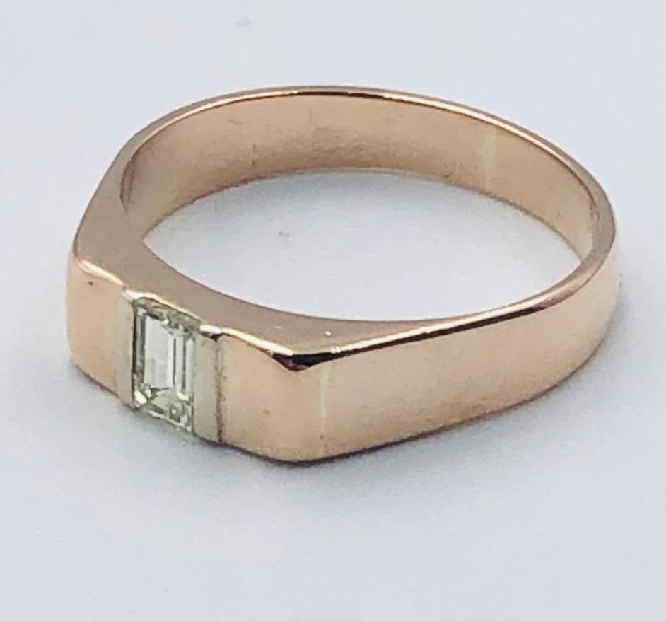 Перстень из красного и белого золота с бриллиантом (-ми) (32315885) 2