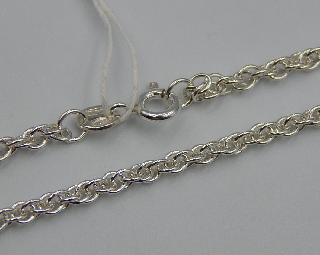 Срібний ланцюг з плетінням Кордове (32197355) 0