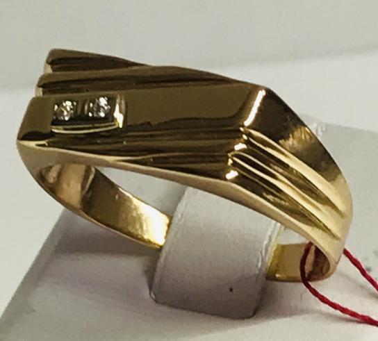 Перстень із червоного золота з цирконієм (30919014) 0