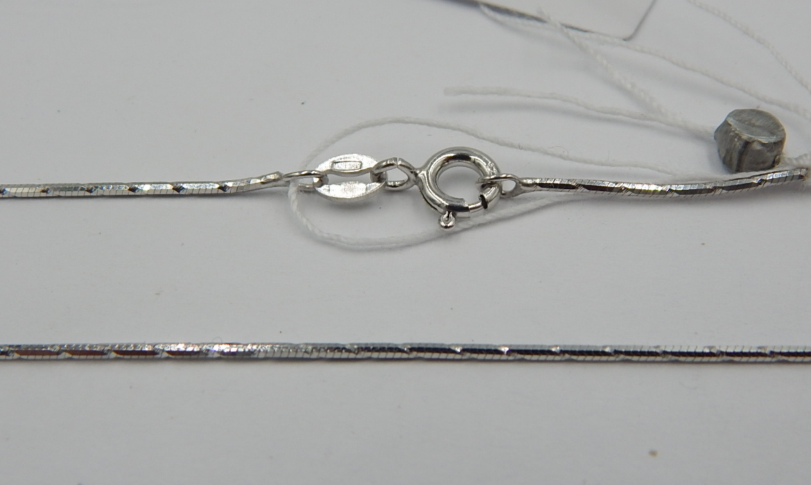 Серебряная цепь с плетением Снейк (31976261) 0
