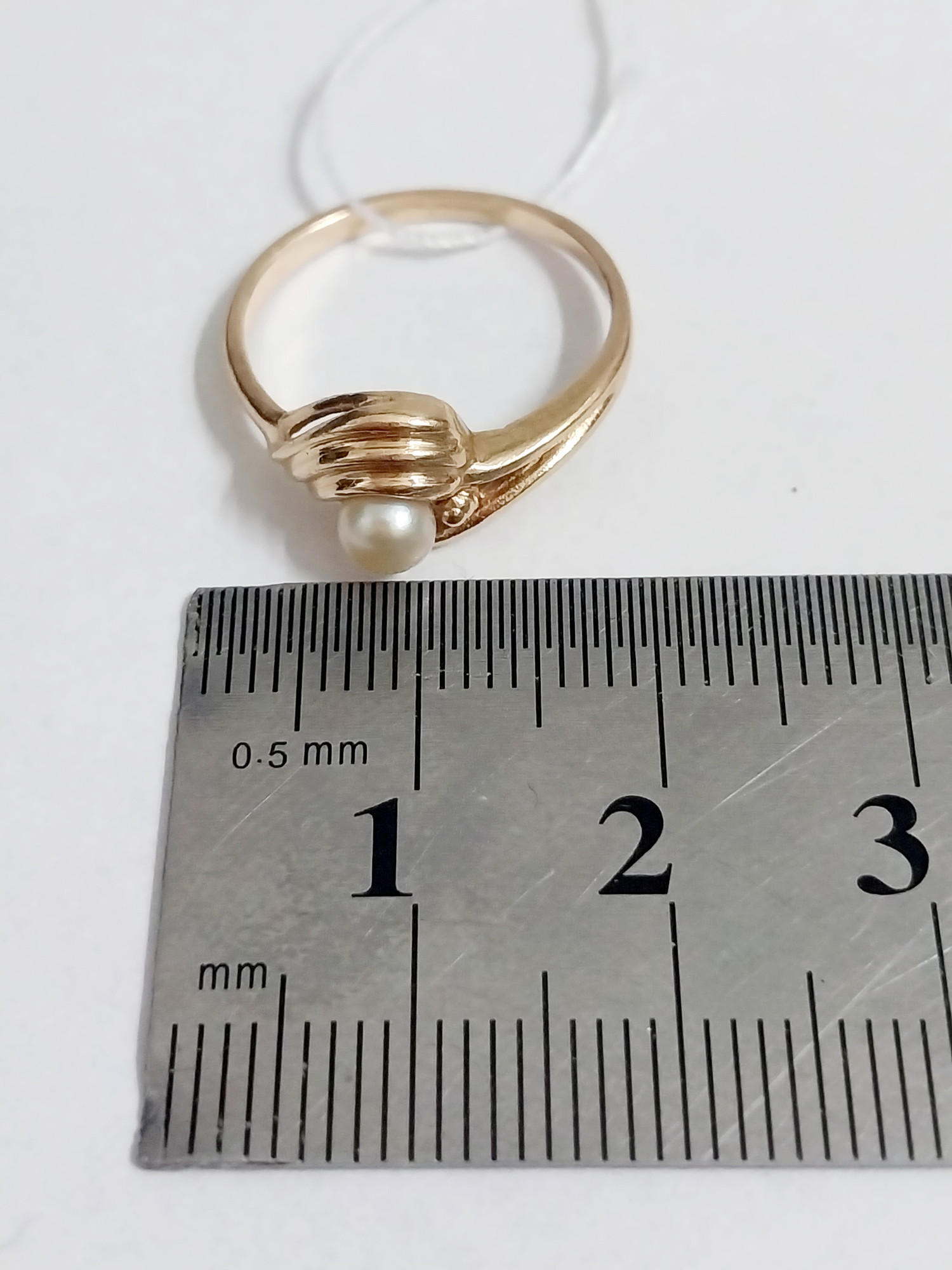 Кольцо из красного золота с жемчугом (33062056) 6