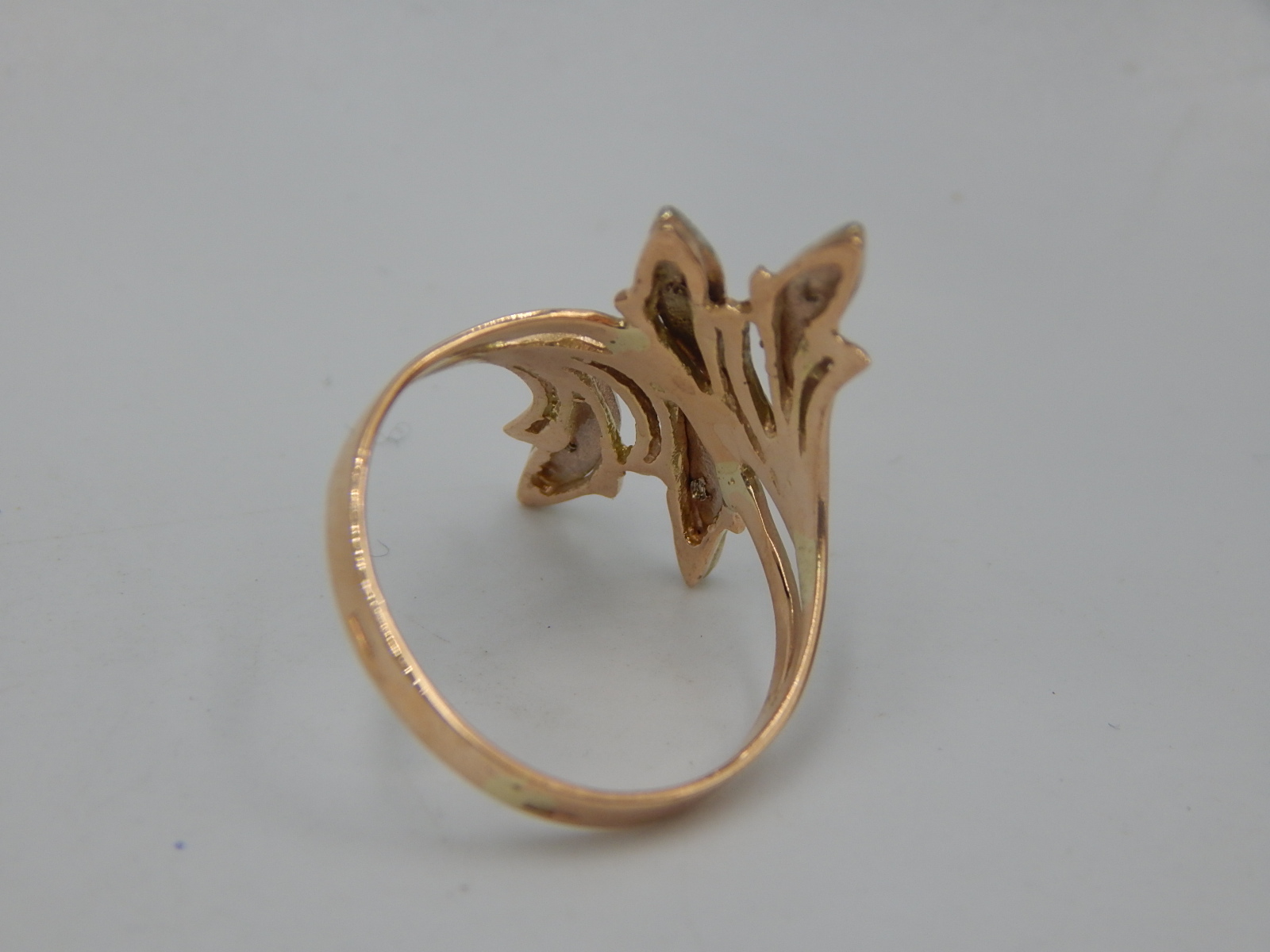 Кольцо из красного и белого золота с бриллиантом (-ми) (30963673) 3