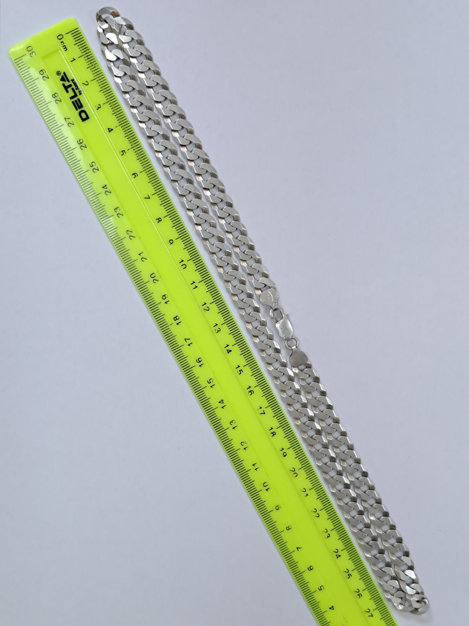 Серебряная цепь с плетением панцирное (33732489) 2