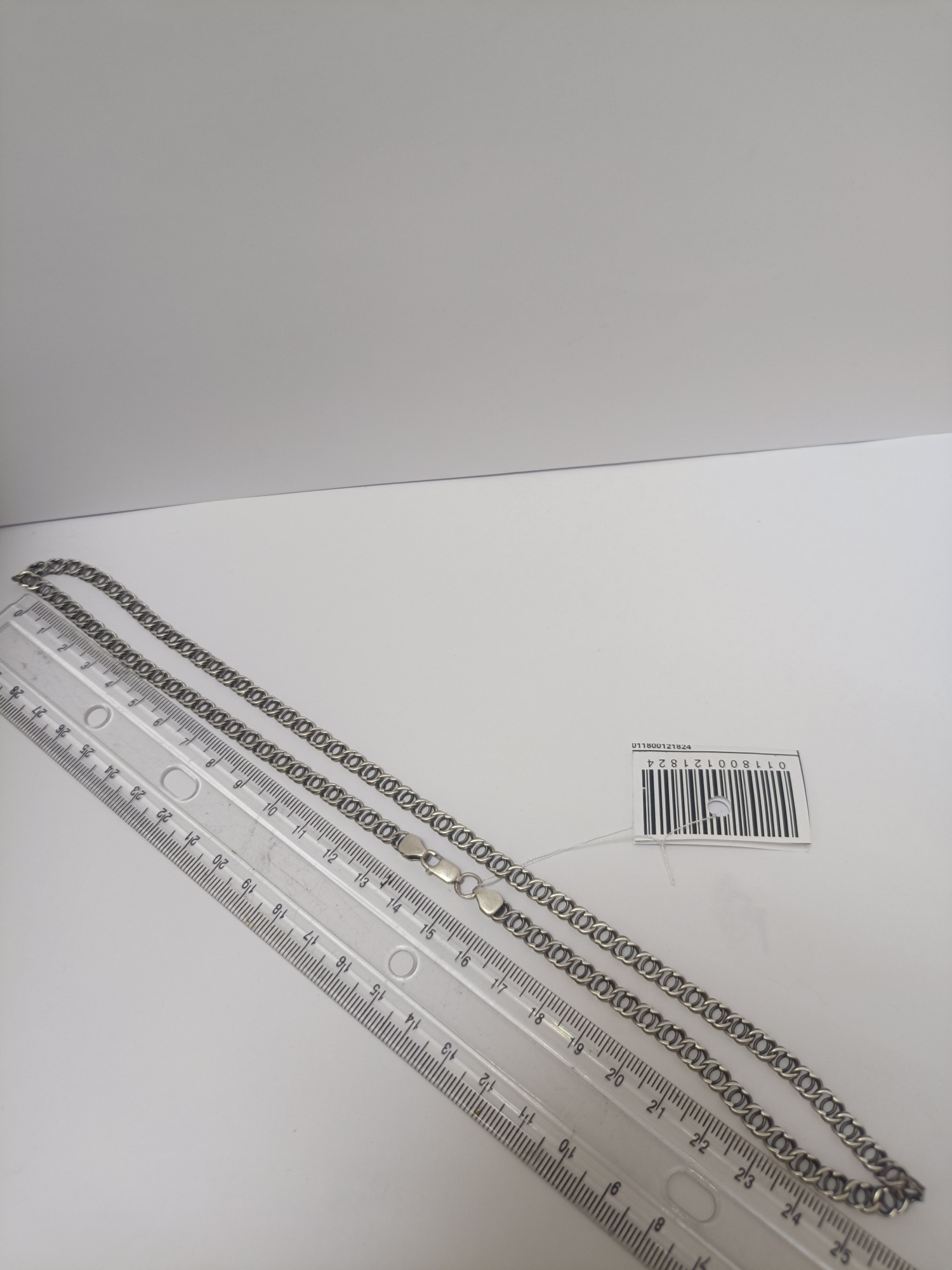 Серебряная цепь с плетением Бисмарк (33735255) 1