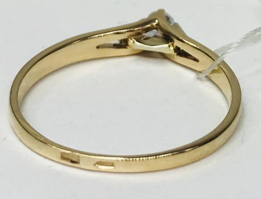 Кольцо из красного и белого золота с цирконием (31003822) 3
