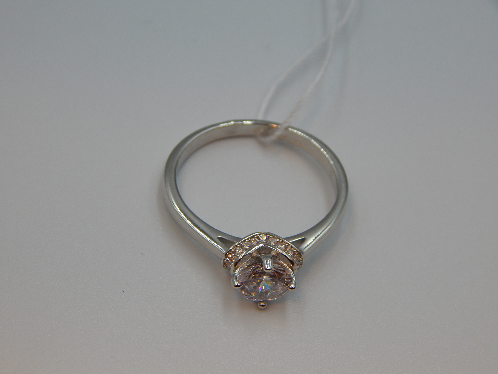Серебряное кольцо с цирконием (30536669) 3