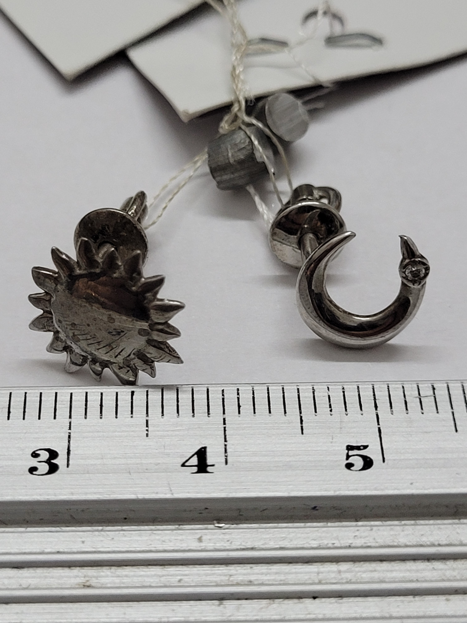 Серебряные серьги с цирконием (30528587) 2