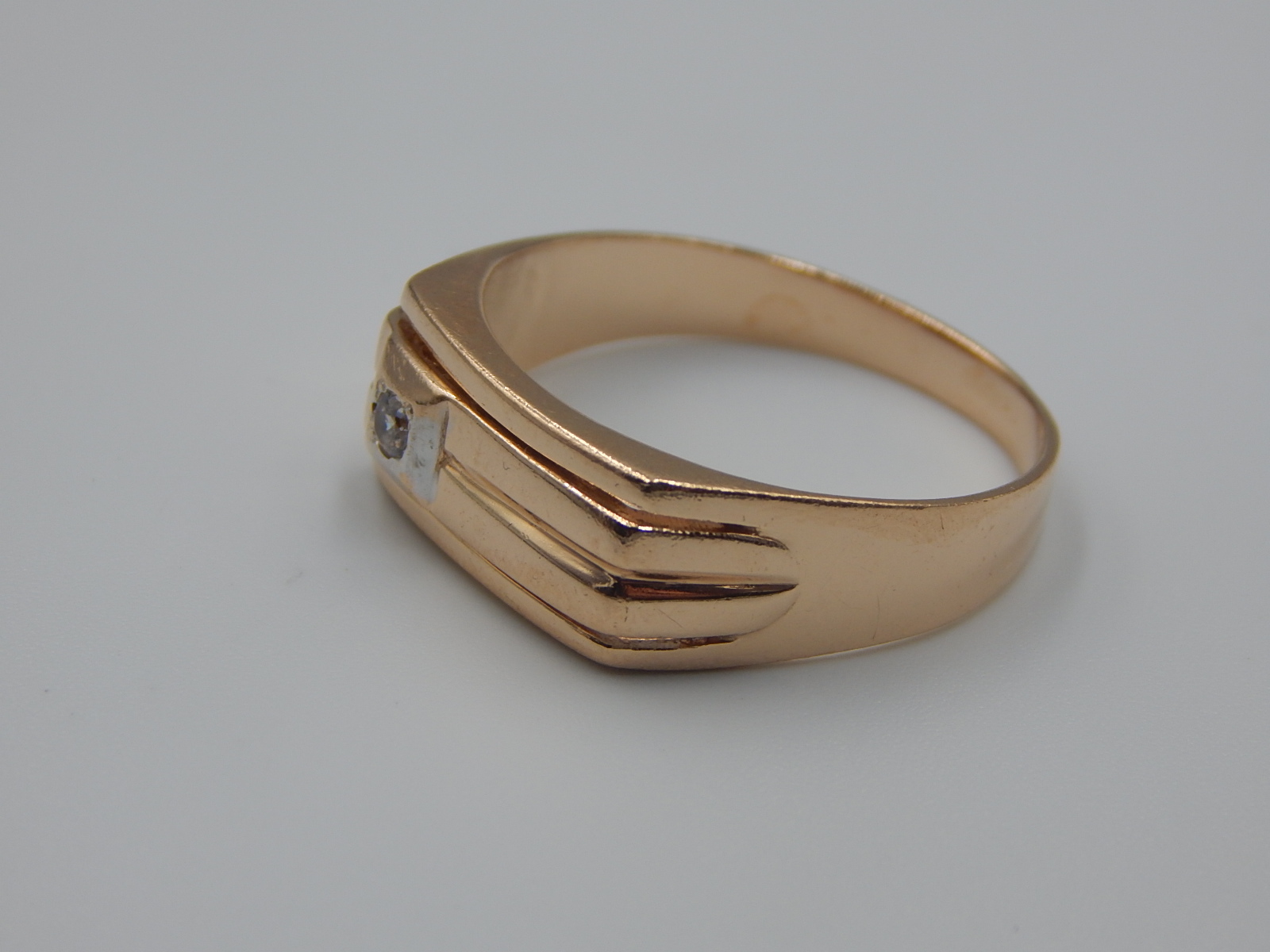 Перстень из красного и белого золота с цирконием (33231721) 2