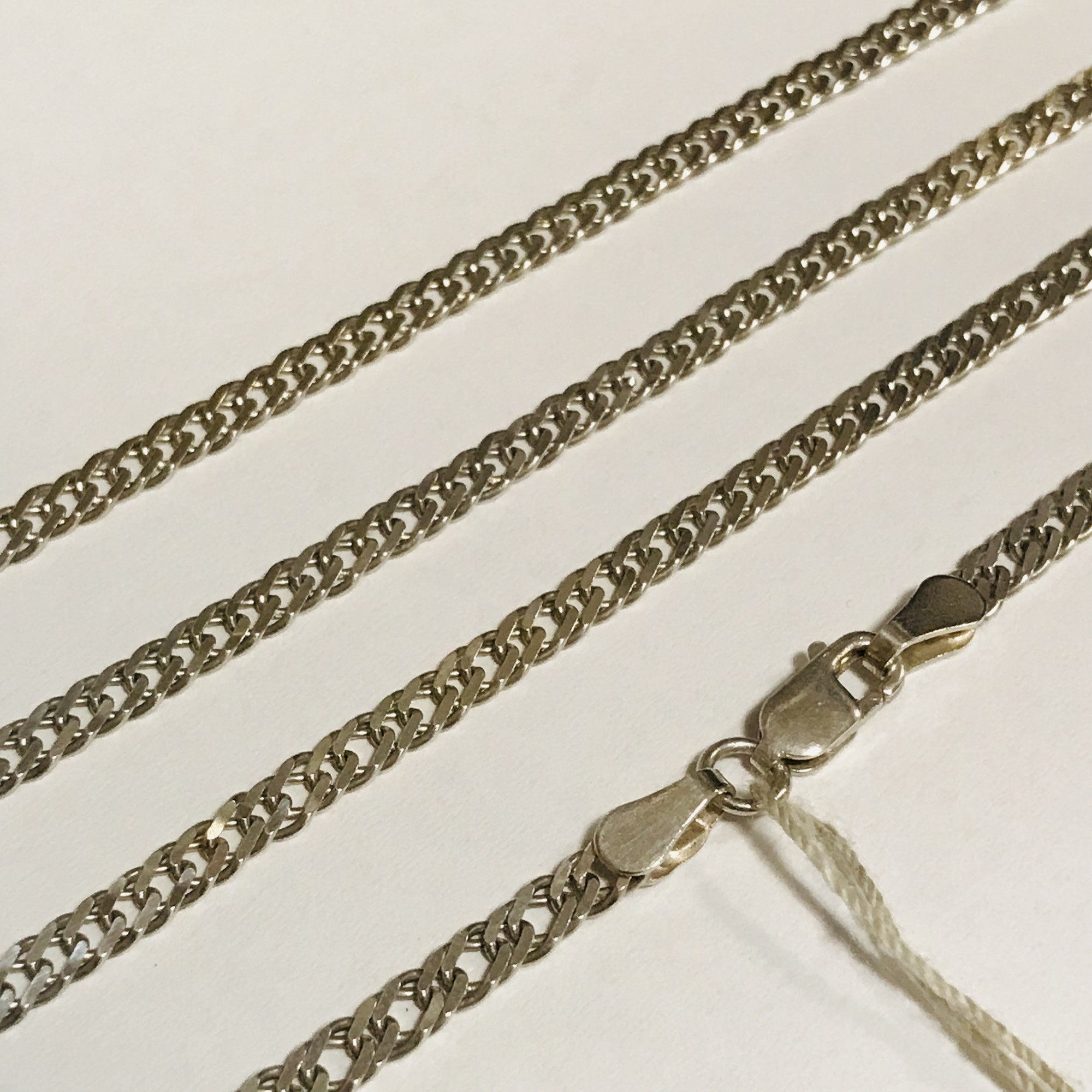 Серебряная цепь с плетением Двойной ромб (32212612) 5