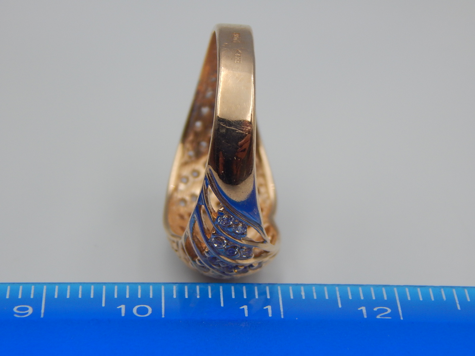 Кольцо из красного золота с цирконием (28354752) 6