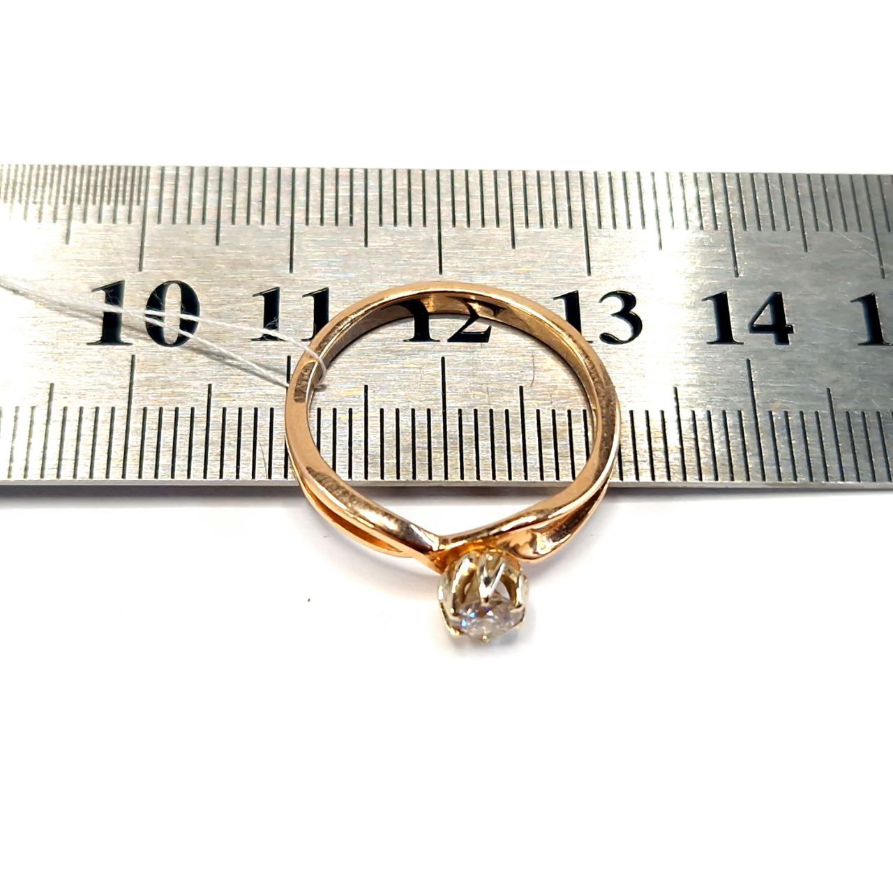 Кольцо из красного и белого золота с бриллиантом (-ми) (31577955) [ 3