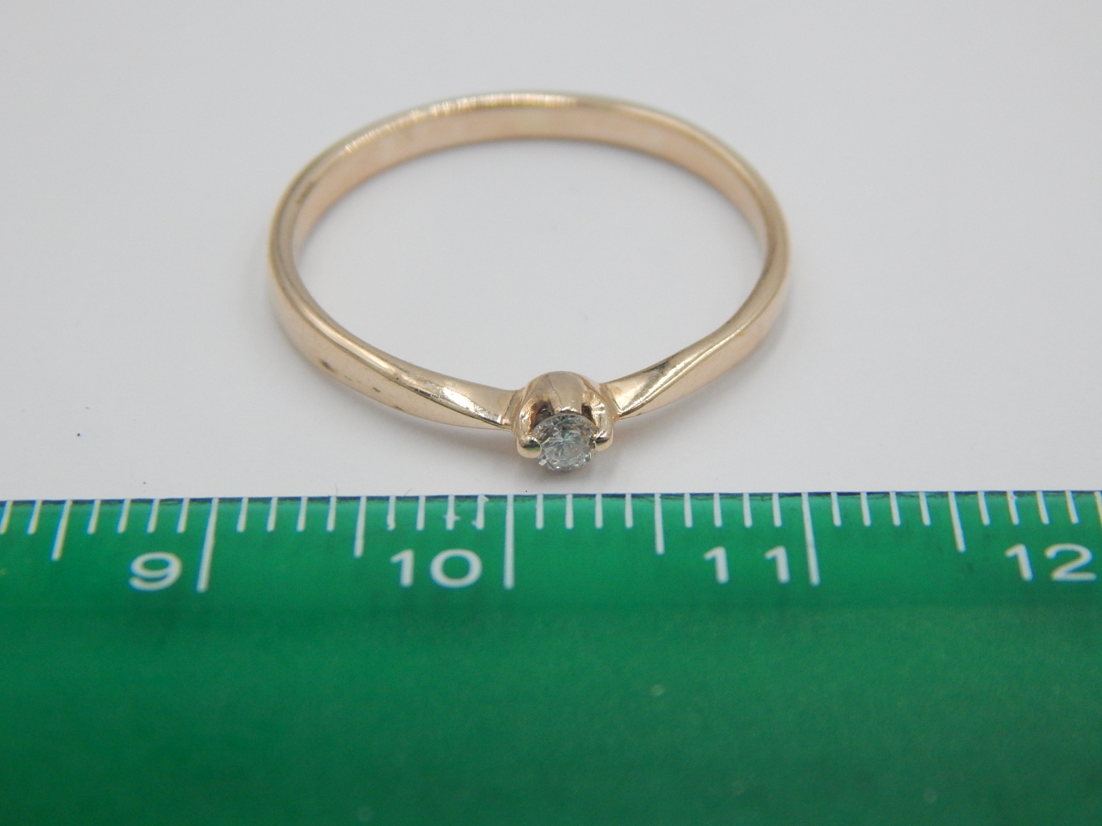 Кольцо из красного золота с бриллиантом (-ми) (30666530) 5