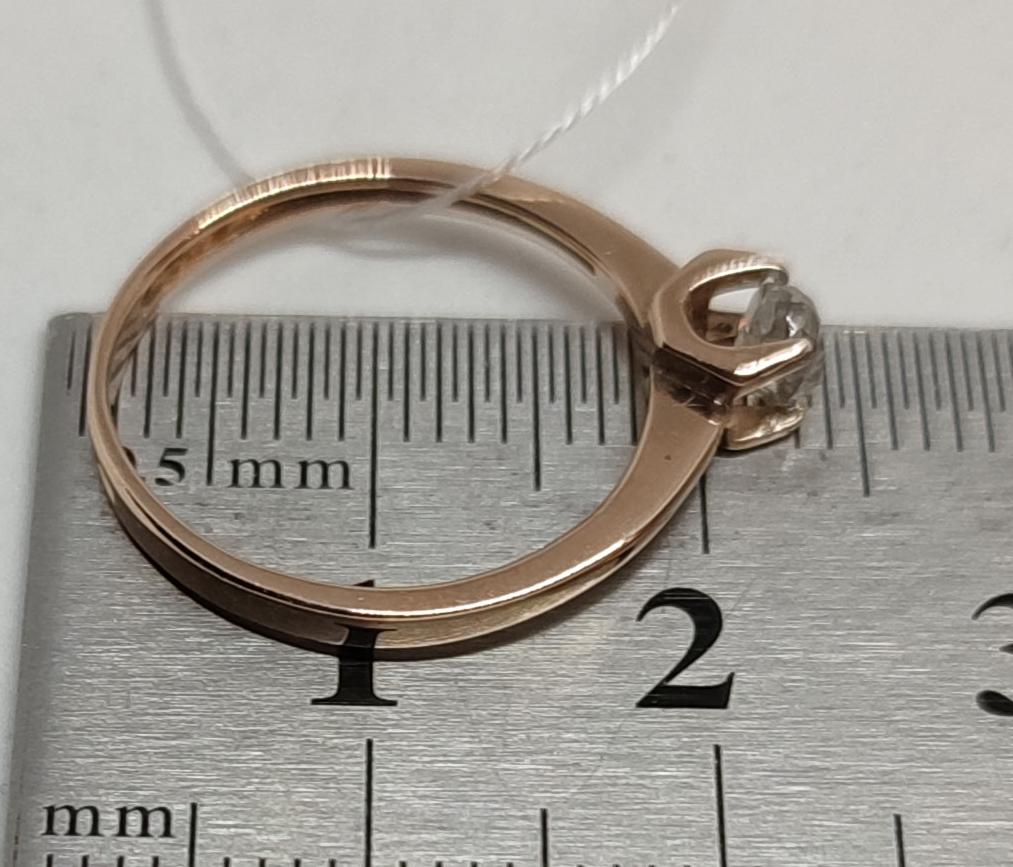 Кольцо из красного золота с бриллиантом (-ми) (29908615)  5