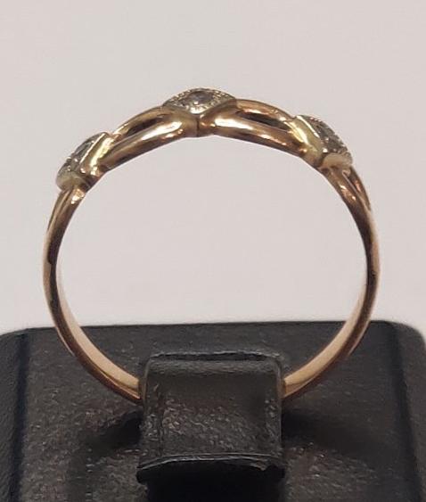 Кольцо из красного золота с цирконием (31647059) 1