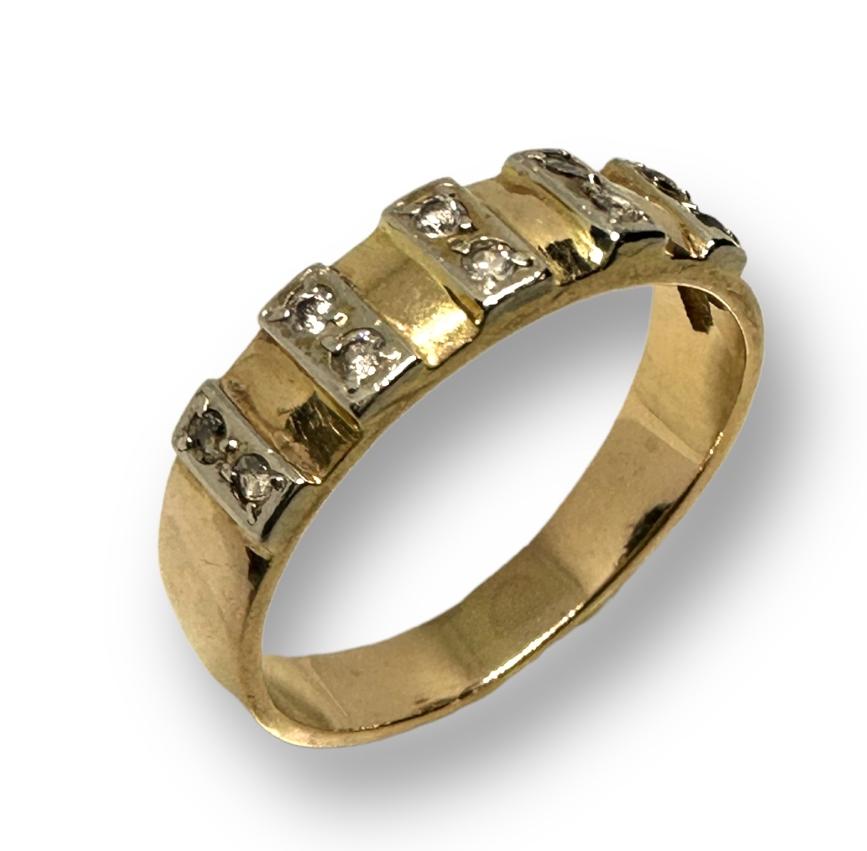 Кольцо из красного и белого золота с цирконием (29485132) 0