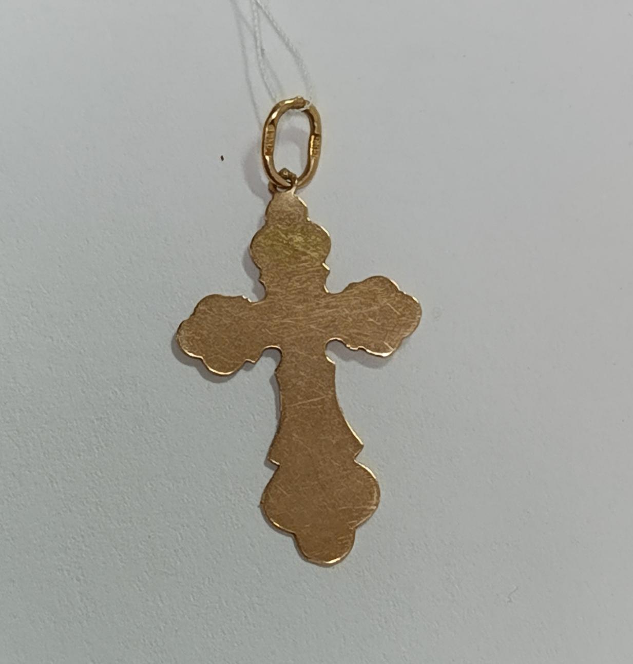Підвіс-хрест з червоного золота (33804790) 1