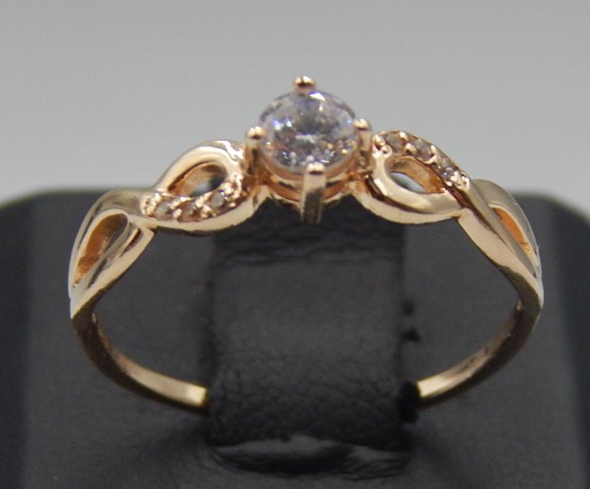 Кольцо из красного золота с цирконием (31878344) 0