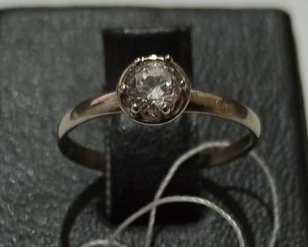 Серебряное кольцо с цирконием (30515108) 1