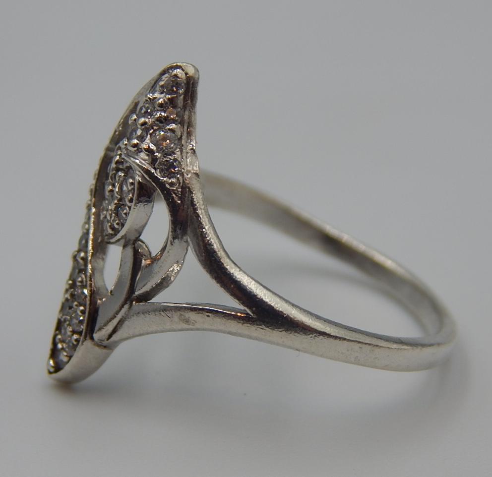 Серебряное кольцо с цирконием (33226202) 2