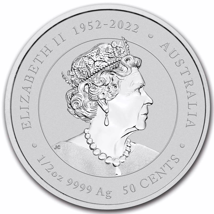 Срібна монета 1/2oz Рік Дракона 50 центів 2024 Австралія (32643908) 3