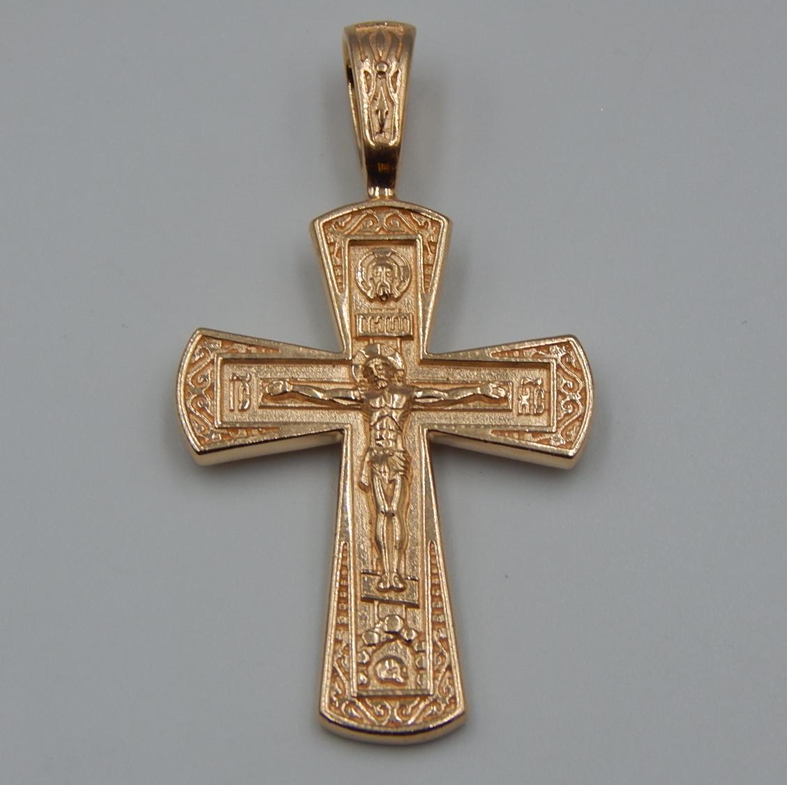 Підвіс-хрест з червоного золота (33698370) 0
