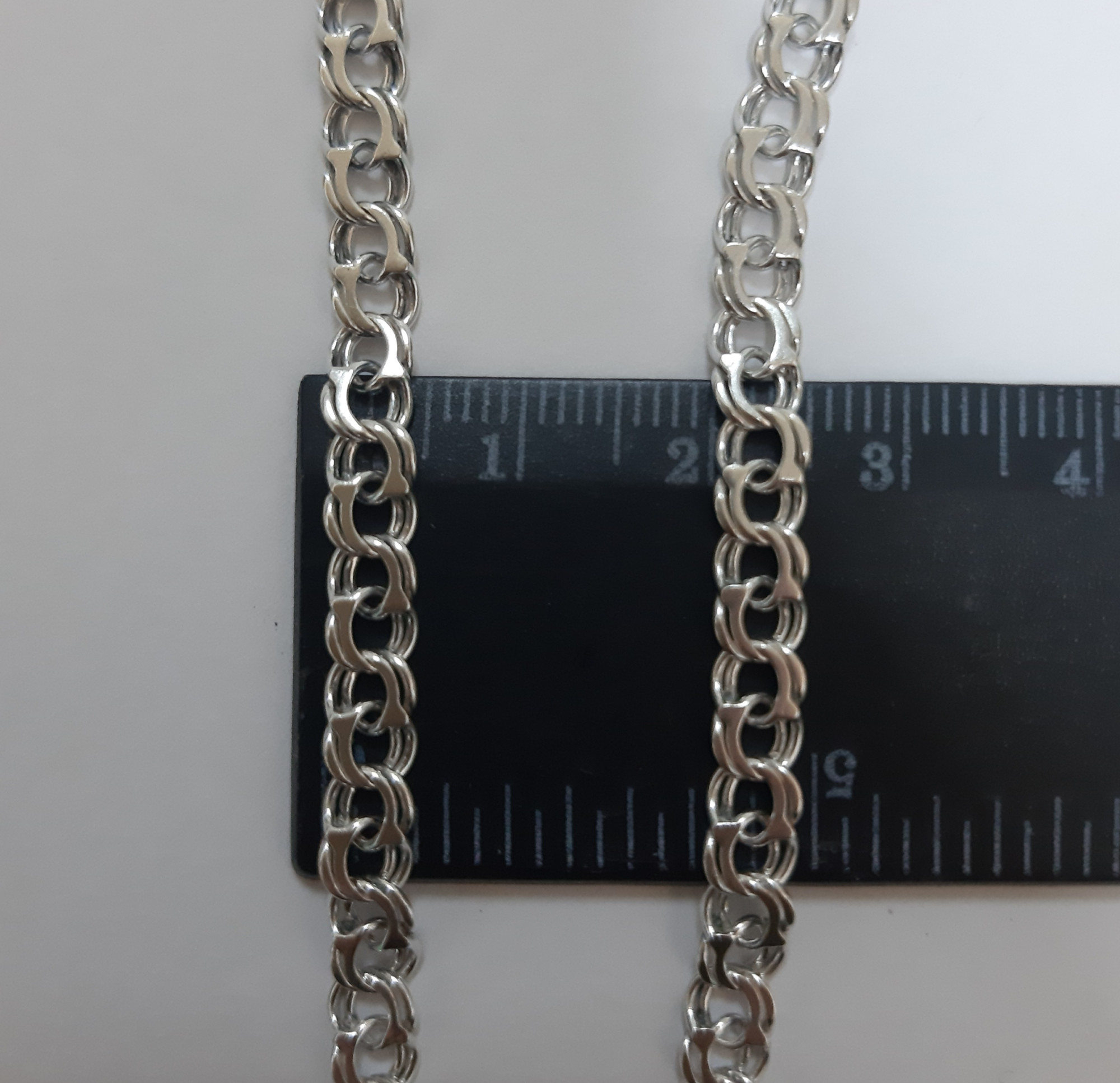 Серебряная цепь с плетением Бисмарк (32390551) 7